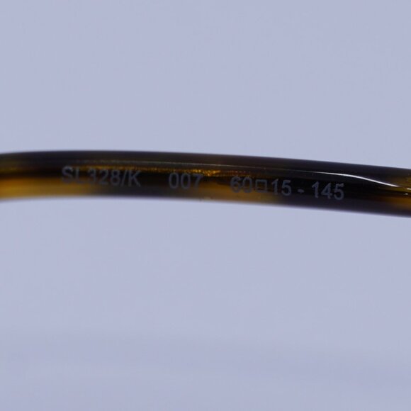 Saint Laurent SL328/K 007 Sunglasses Gold Aviator Frame, Green Lenses - Picture 5 of 10